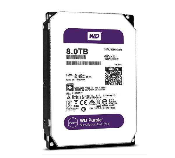 Ổ CỨNG HDD 8TB 128MB Western Digital Purple WD80PURZ