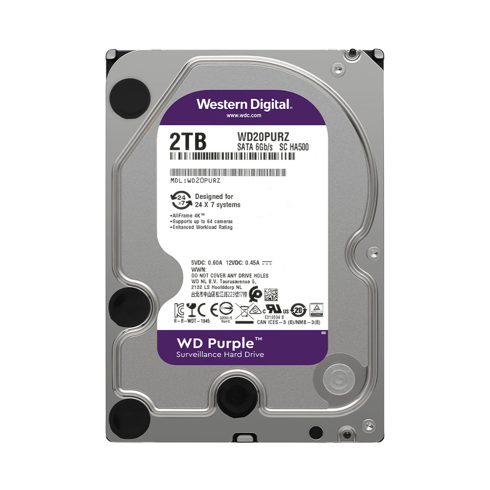 Ổ CỨNG HDD 2TB 64MB Western Digital Purple WD20PURZ