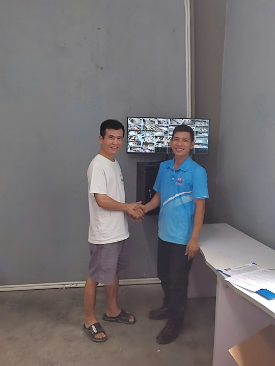 Hình ảnh thi công lắp đặt camera tại kho hàng công ty SEEGO