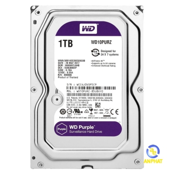 Ổ CỨNG HDD 1TB 64MB Western Digital Purple WD10PURZ