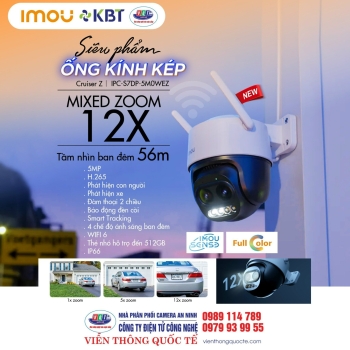 CAMERA IP SPEED DOME HỒNG NGOẠI KHÔNG DÂY 5.0 MEGAPIXEL IPC-S7DP-5M0WEZ IMOU