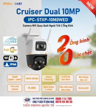 CAMERA IP PT WIFI FULL COLOR 10.0 MEGAPIXEL CRUISER DUAL IMOU IPC-S7XP-10M0WED